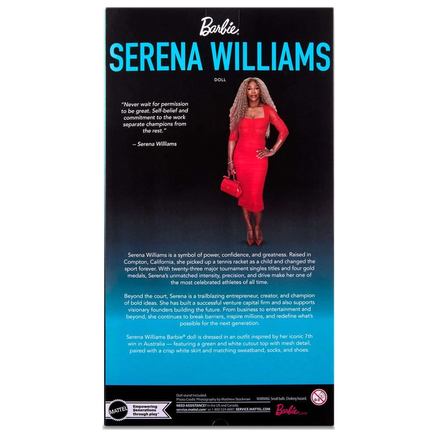 Barbie Signature punčka Serena Williams fotografija izdelka
