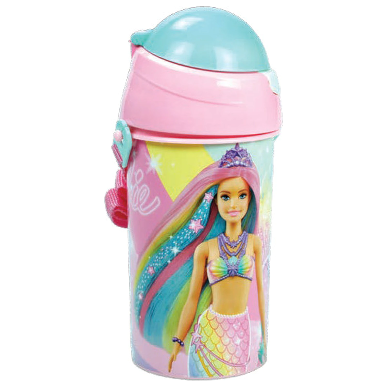 Barbie Sparkle plastična slamnata steklenica s kavljem 500 ml fotografija izdelka