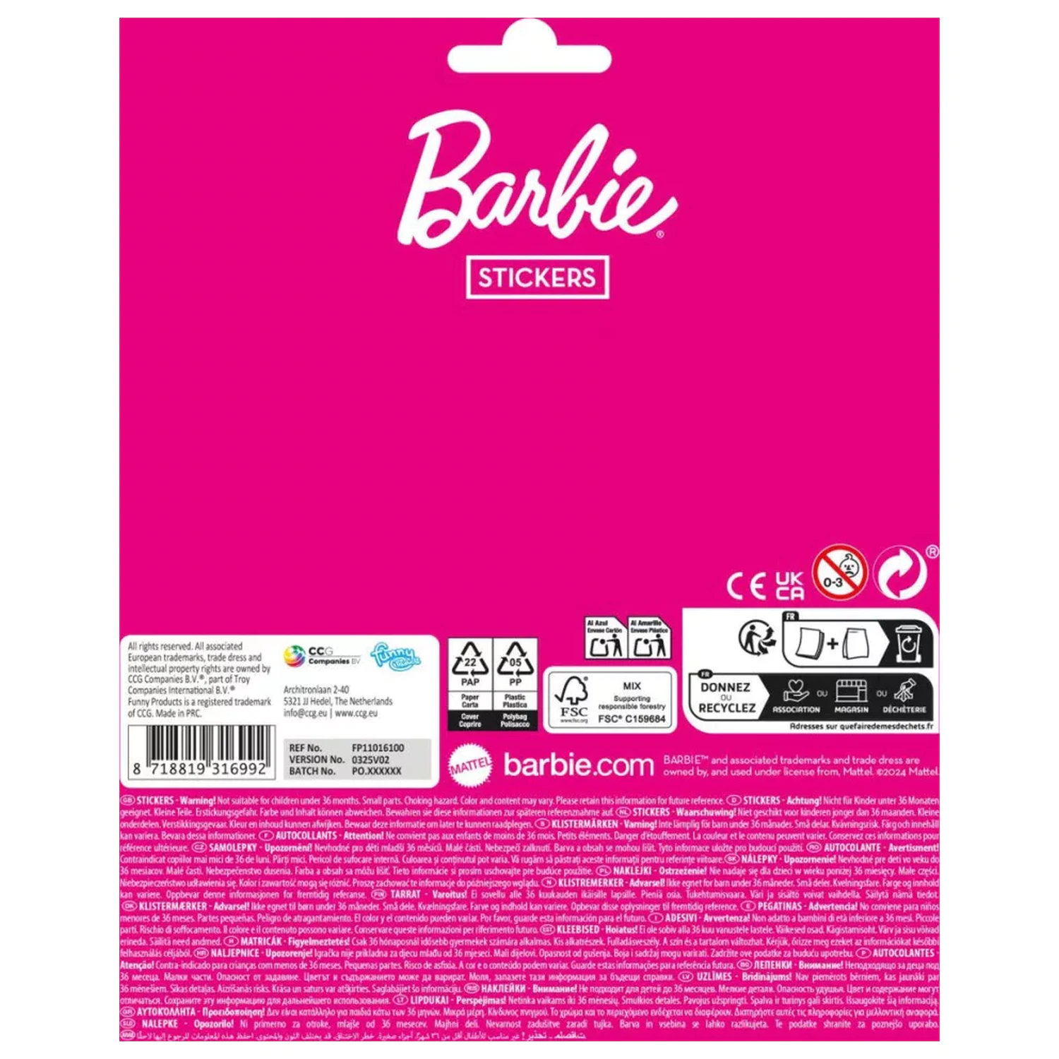 Barbie Stylish Friends nalepka fotografija izdelka