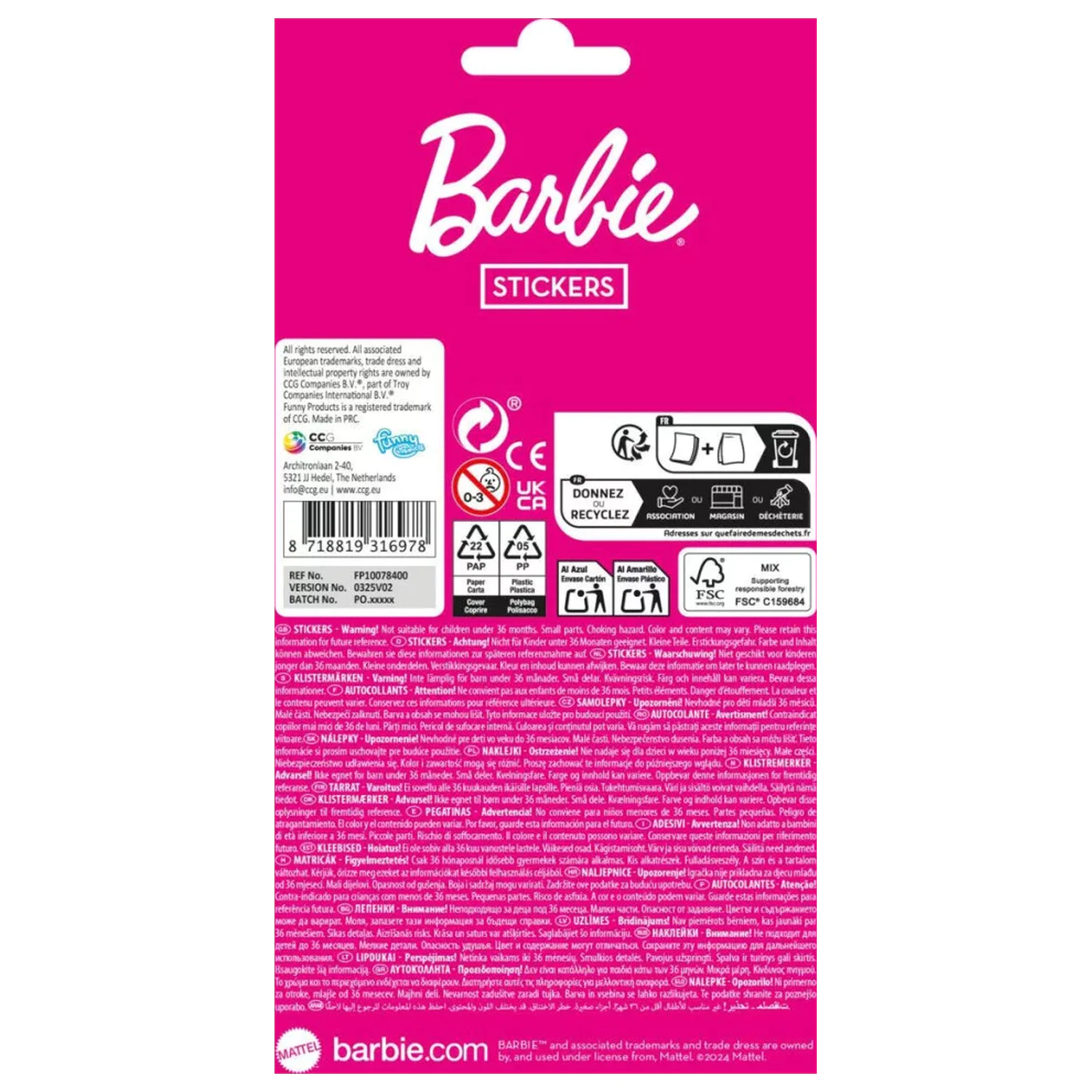 Barbie Vibes nalepka fotografija izdelka