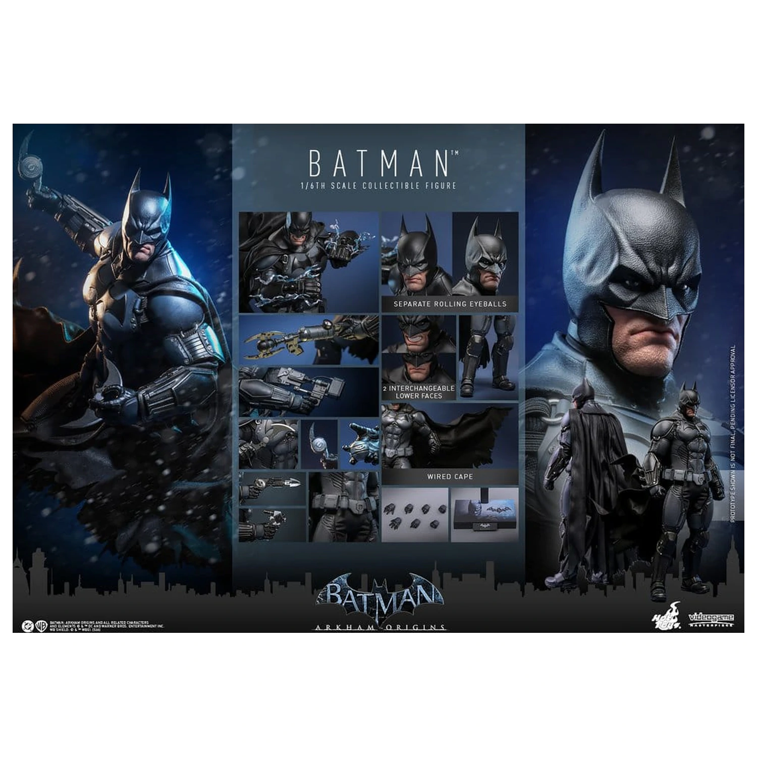 Batman Arkham Origins Videogame Masterpiece akcijska figura 1/6 Batman 33 cm fotografija izdelka