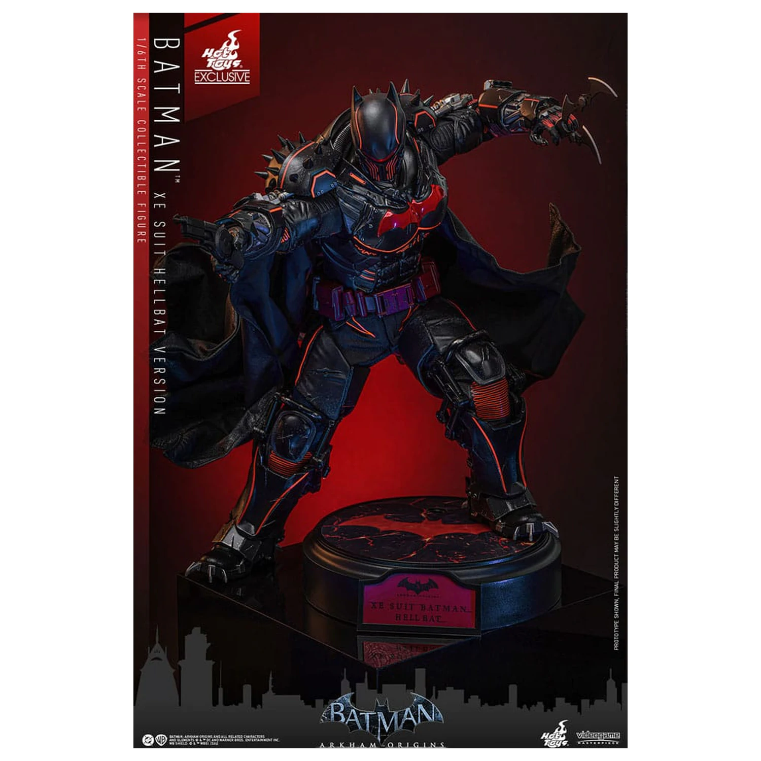 Batman Arkham Origins Videogame Masterpiece akcijska figura 1/6 XE Suit Hellbat Version 33 cm fotografija izdelka