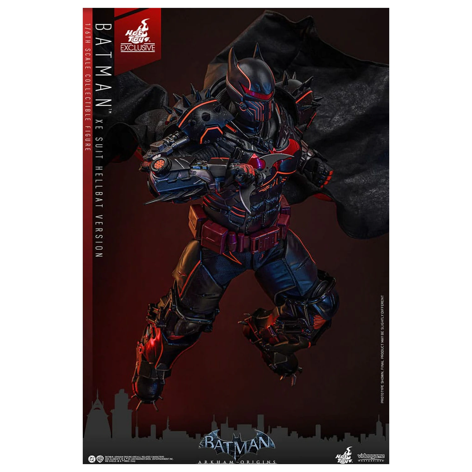 Batman Arkham Origins Videogame Masterpiece akcijska figura 1/6 XE Suit Hellbat Version 33 cm fotografija izdelka
