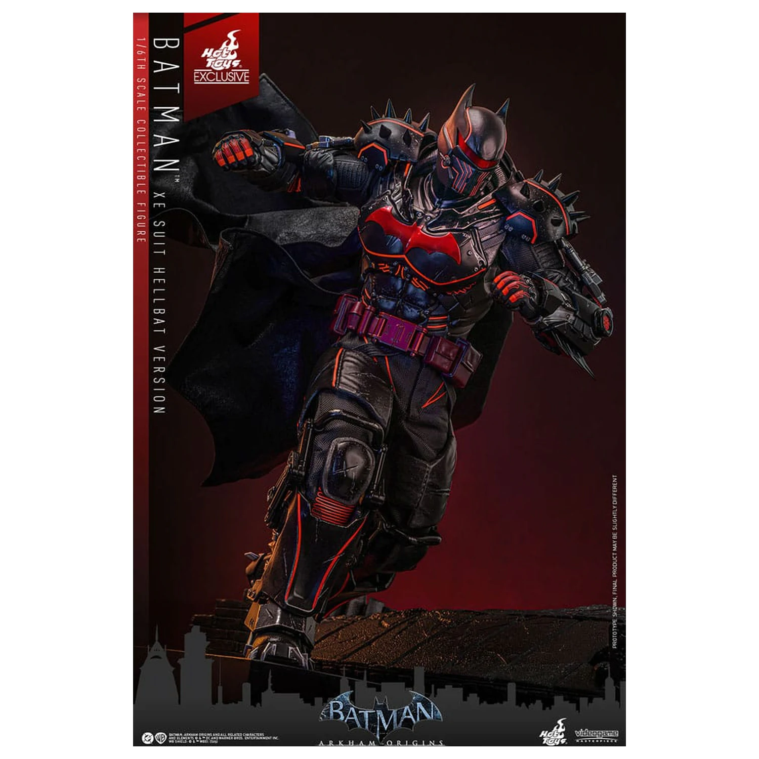 Batman Arkham Origins Videogame Masterpiece akcijska figura 1/6 XE Suit Hellbat Version 33 cm fotografija izdelka