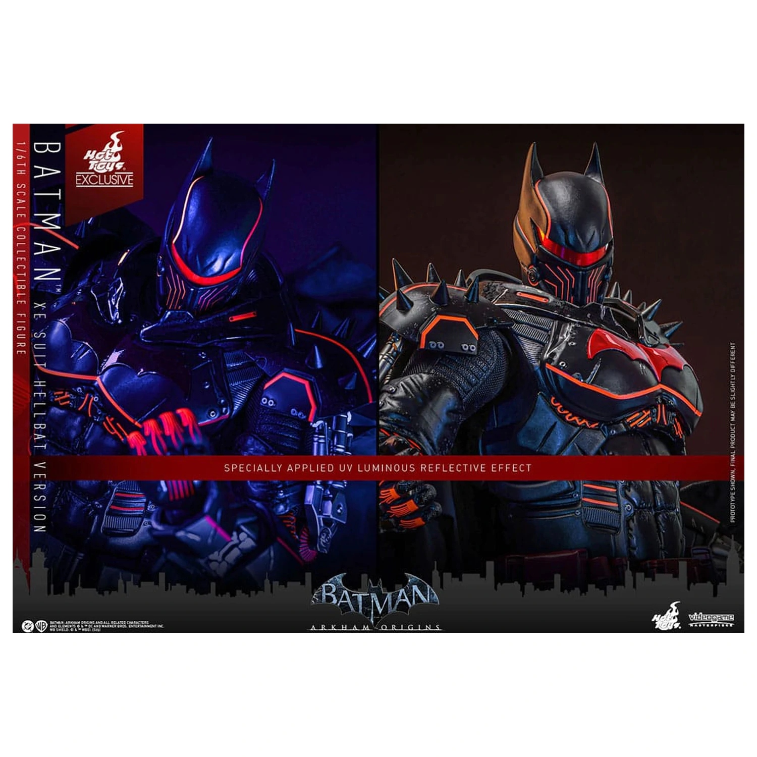 Batman Arkham Origins Videogame Masterpiece akcijska figura 1/6 XE Suit Hellbat Version 33 cm fotografija izdelka
