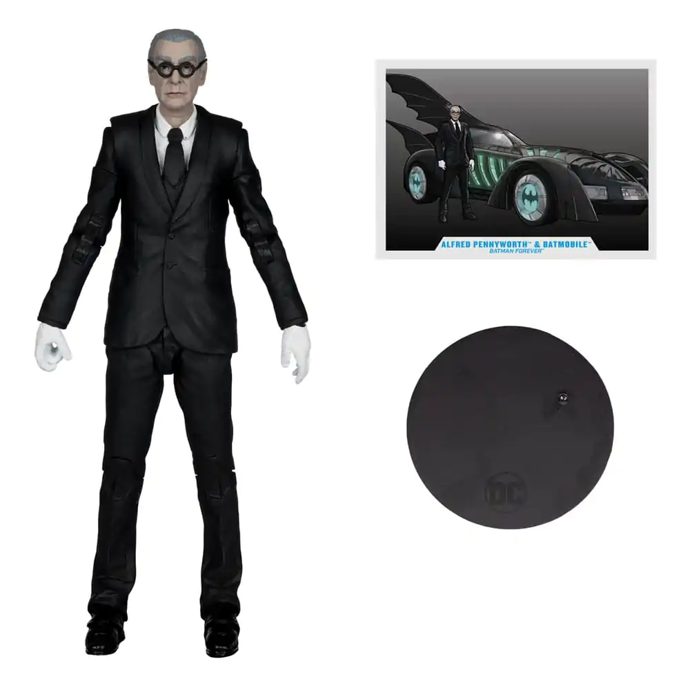 Batman Forever DC Multiverse akcijska figura z vozilom Alfred Pennyworth & Batmobile (Gold Label) 79 cm fotografija izdelka