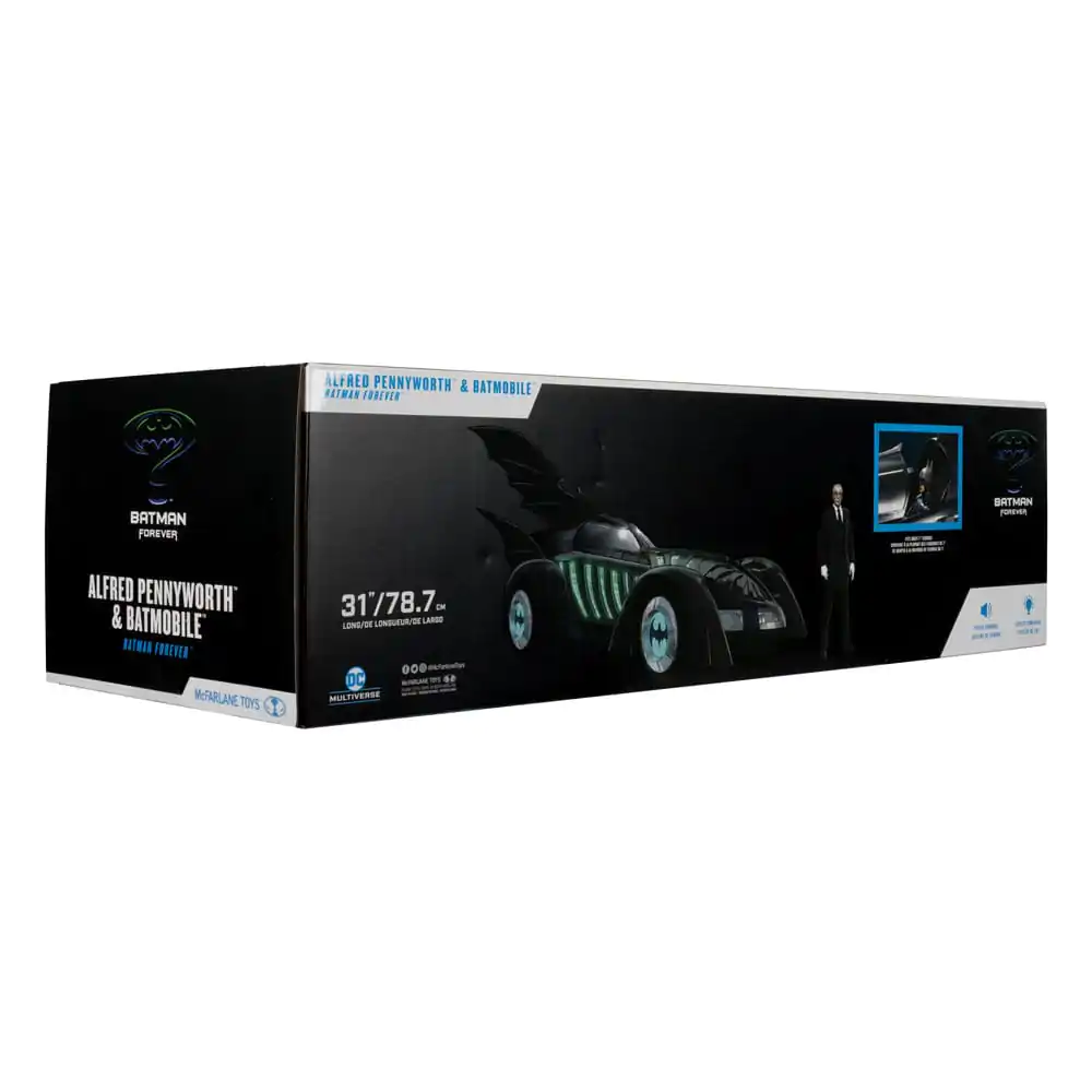 Batman Forever DC Multiverse akcijska figura z vozilom Alfred Pennyworth & Batmobile (Gold Label) 79 cm fotografija izdelka
