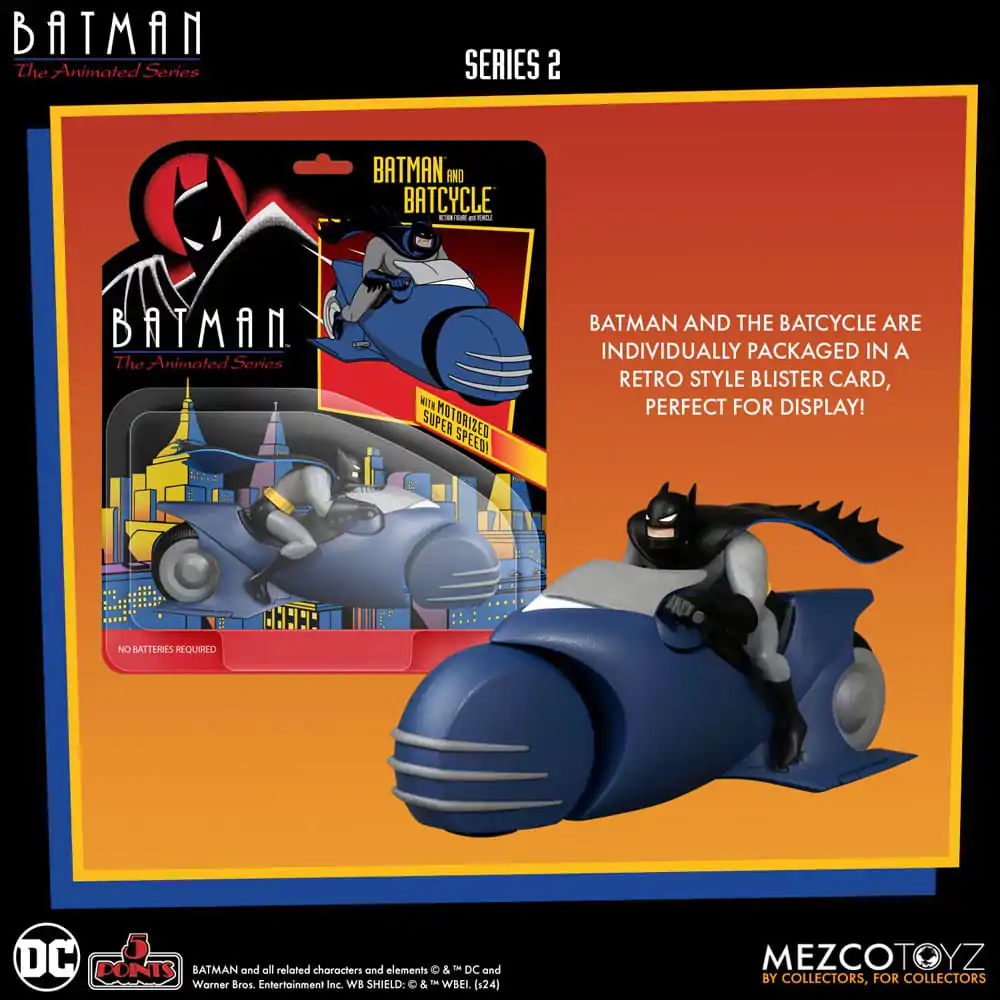 Batman the Animated Series 2 5 Points Akcijska Figura Batman & Batcycle 10 cm fotografija izdelka