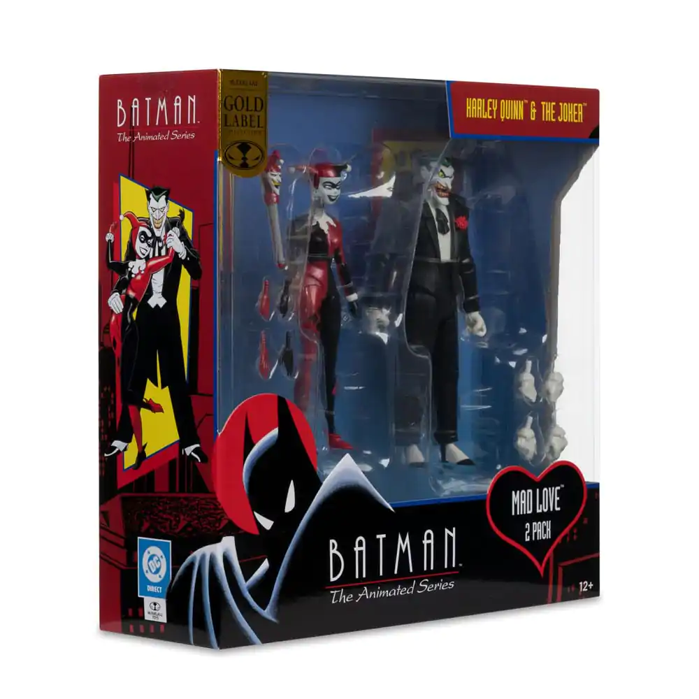 Batman: The Animated Series DC Direct Akcijske figure Harley Quinn & The Joker (Mad Love) (Gold Label) 18 cm fotografija izdelka