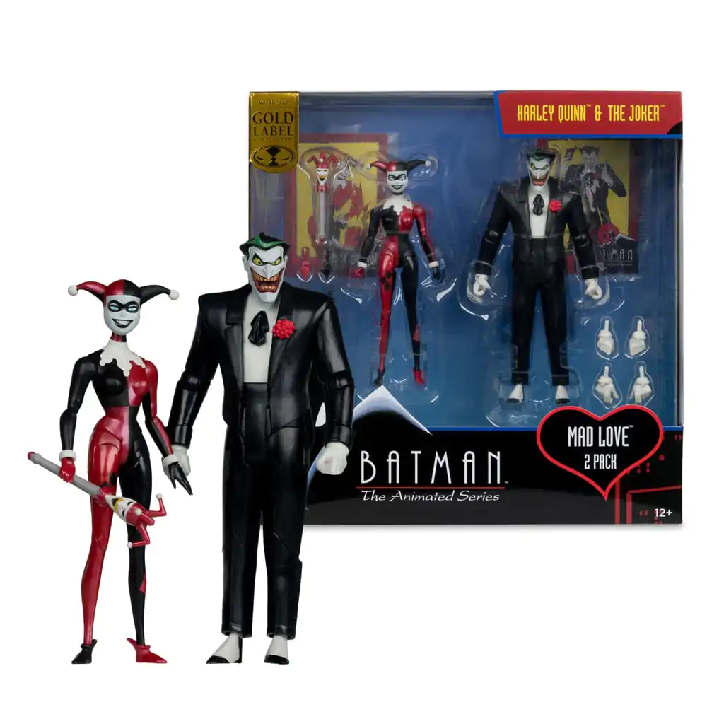 Batman: The Animated Series DC Direct Akcijske figure Harley Quinn & The Joker (Mad Love) (Gold Label) 18 cm fotografija izdelka
