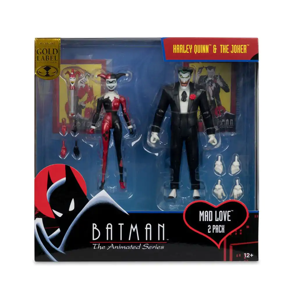 Batman: The Animated Series DC Direct Akcijske figure Harley Quinn & The Joker (Mad Love) (Gold Label) 18 cm fotografija izdelka