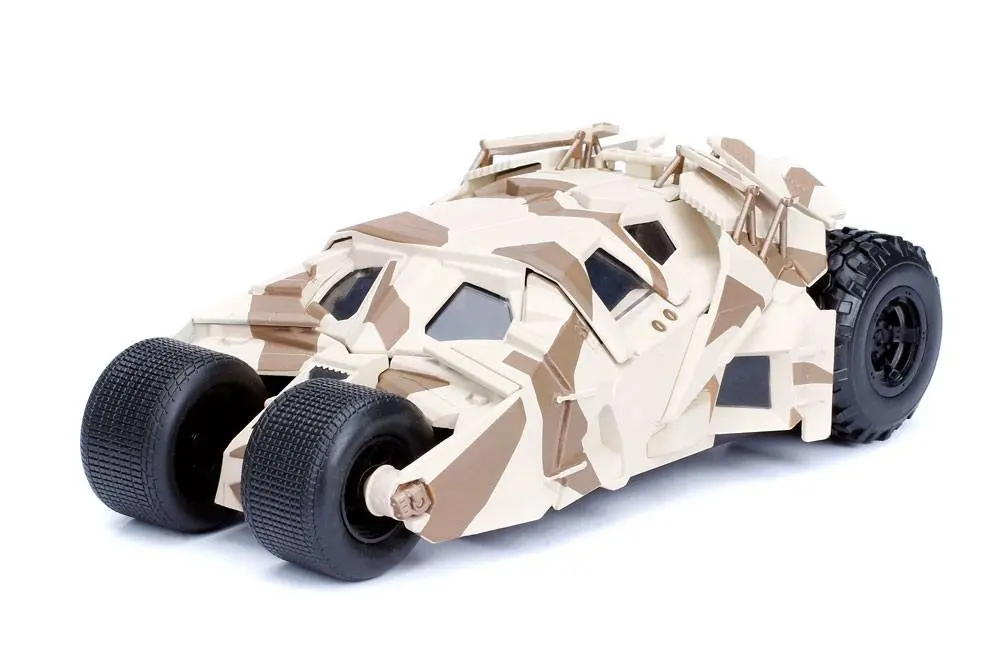 Batman The Dark Knight Diecast Model 1/24 2008 Batmobile Camo s figuro fotografija izdelka