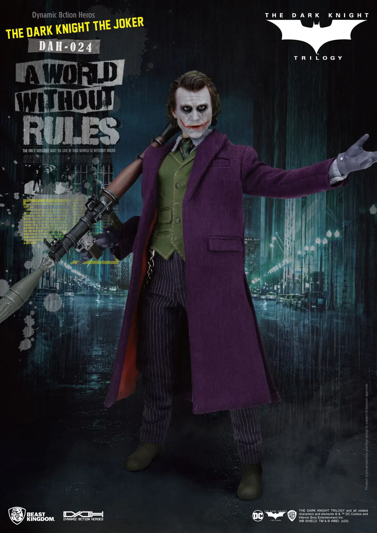 Batman The Dark Knight Dynamic 8ction Heroes akcijska figura 1/9 The Joker 21 cm fotografija izdelka