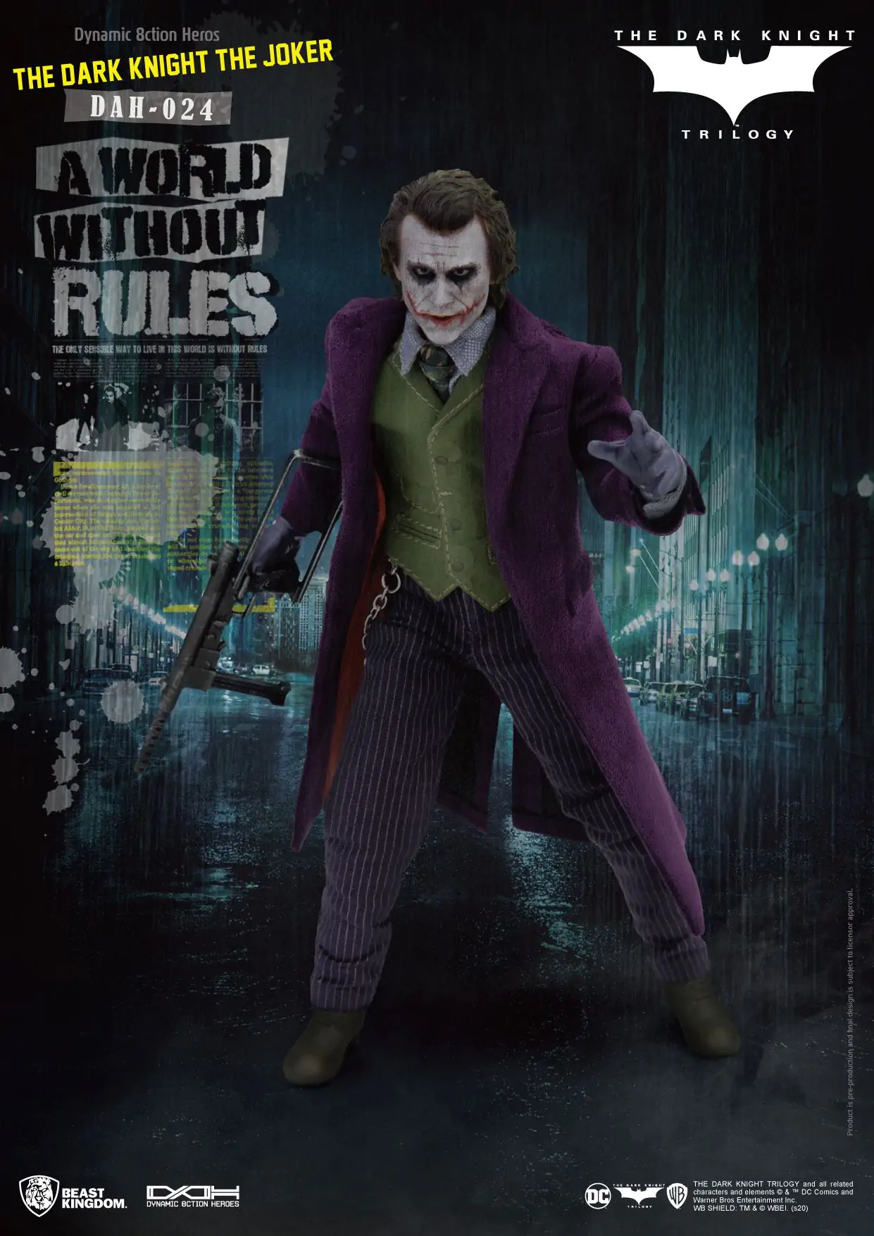 Batman The Dark Knight Dynamic 8ction Heroes akcijska figura 1/9 The Joker 21 cm fotografija izdelka