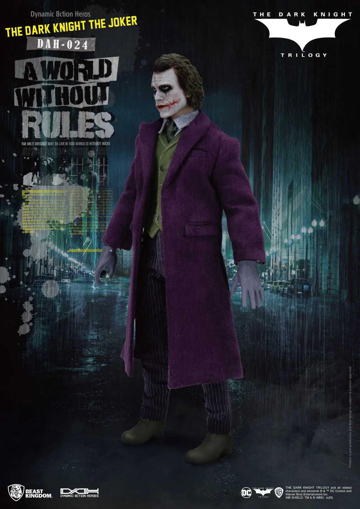 Batman The Dark Knight Dynamic 8ction Heroes akcijska figura 1/9 The Joker 21 cm fotografija izdelka