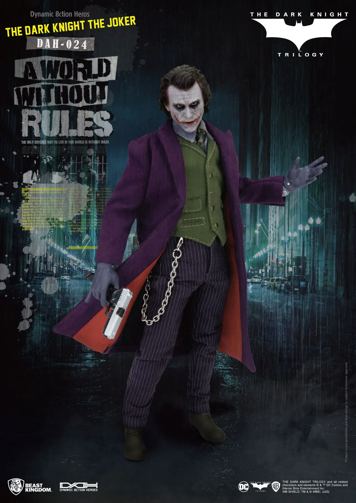 Batman The Dark Knight Dynamic 8ction Heroes akcijska figura 1/9 The Joker 21 cm fotografija izdelka