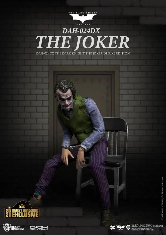 Batman The Dark Knight Dynamic 8ction Heroes akcijska figura 1/9 The Joker Deluxe različica 21 cm fotografija izdelka