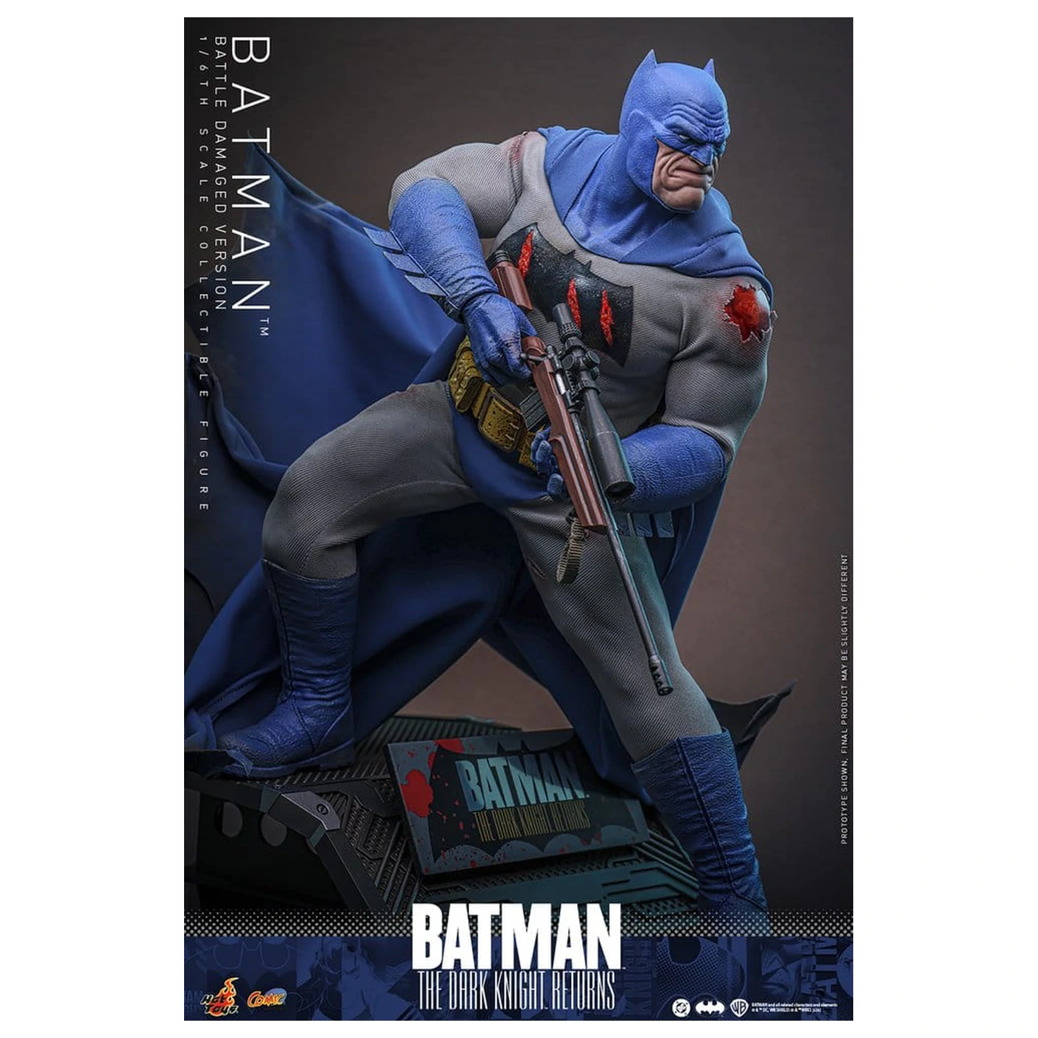 Batman: The Dark Knight Returns Comic Masterpiece akcijska figura 1/6 Batman (različica s poškodbami od bitke) 32 cm fotografija izdelka