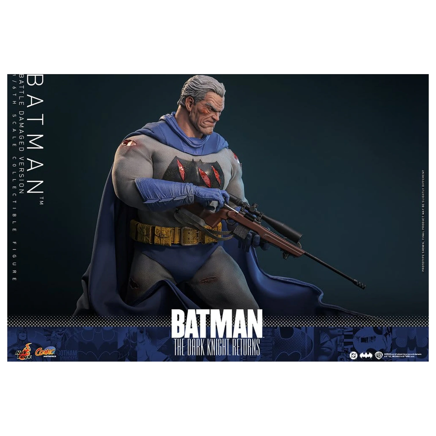 Batman: The Dark Knight Returns Comic Masterpiece akcijska figura 1/6 Batman (različica s poškodbami od bitke) 32 cm fotografija izdelka