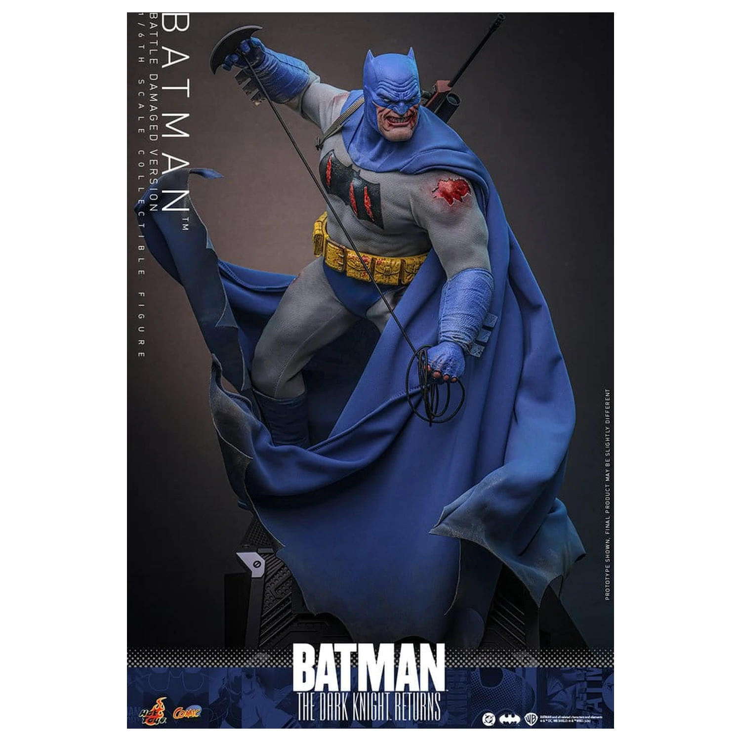 Batman: The Dark Knight Returns Comic Masterpiece akcijska figura 1/6 Batman (različica s poškodbami od bitke) 32 cm fotografija izdelka