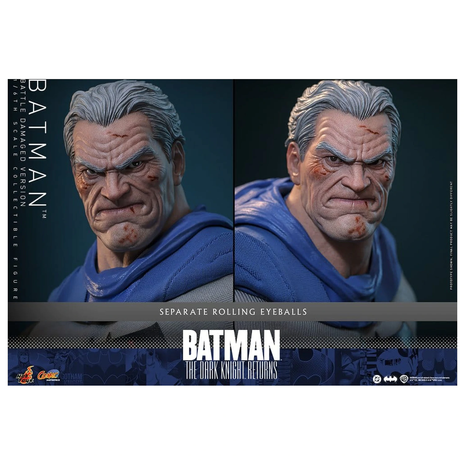 Batman: The Dark Knight Returns Comic Masterpiece akcijska figura 1/6 Batman (različica s poškodbami od bitke) 32 cm fotografija izdelka