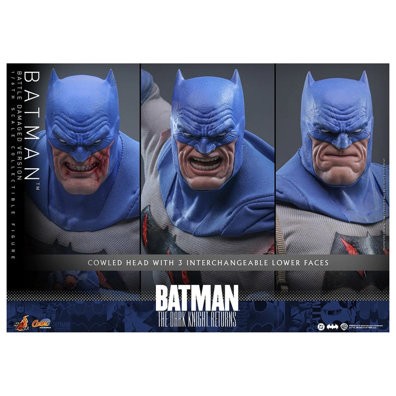 Batman: The Dark Knight Returns Comic Masterpiece akcijska figura 1/6 Batman (različica s poškodbami od bitke) 32 cm fotografija izdelka