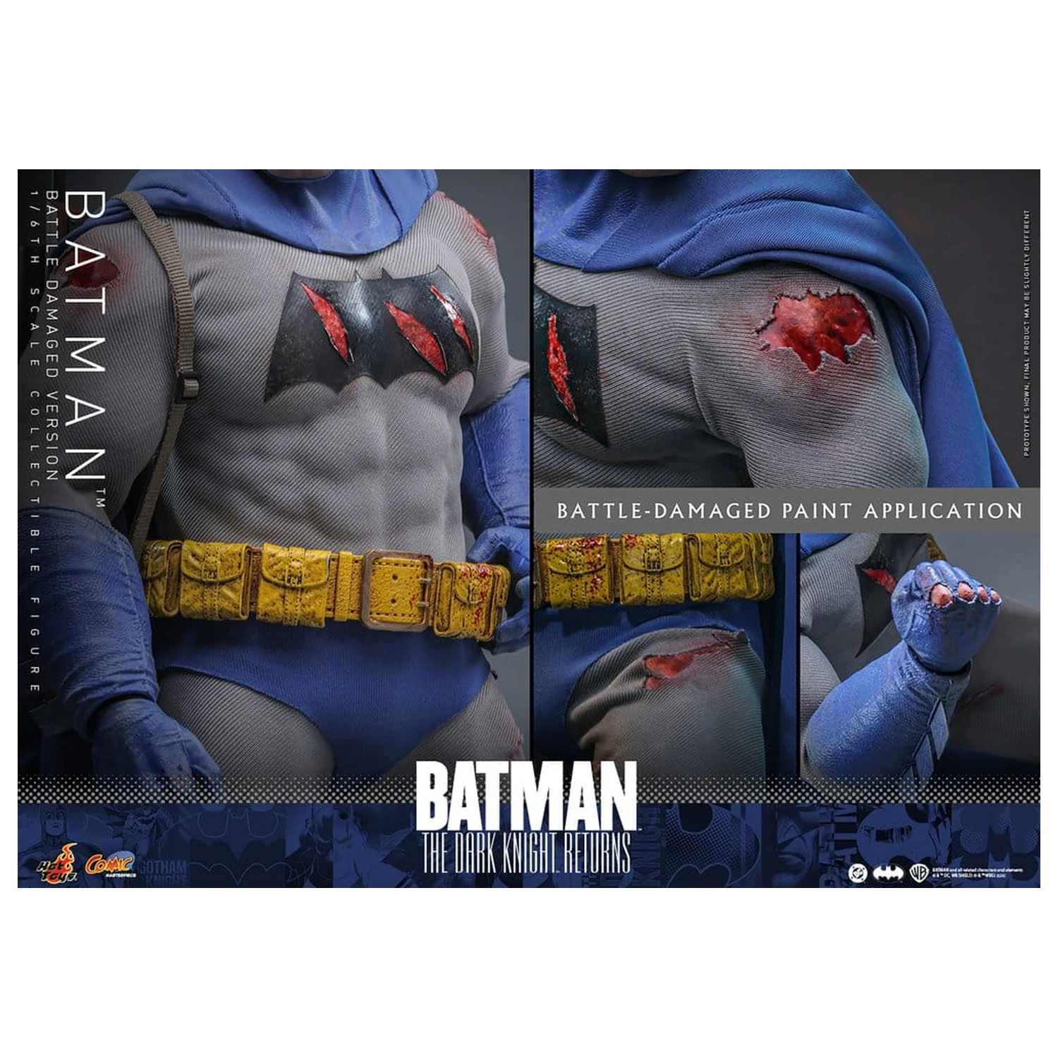 Batman: The Dark Knight Returns Comic Masterpiece akcijska figura 1/6 Batman (različica s poškodbami od bitke) 32 cm fotografija izdelka