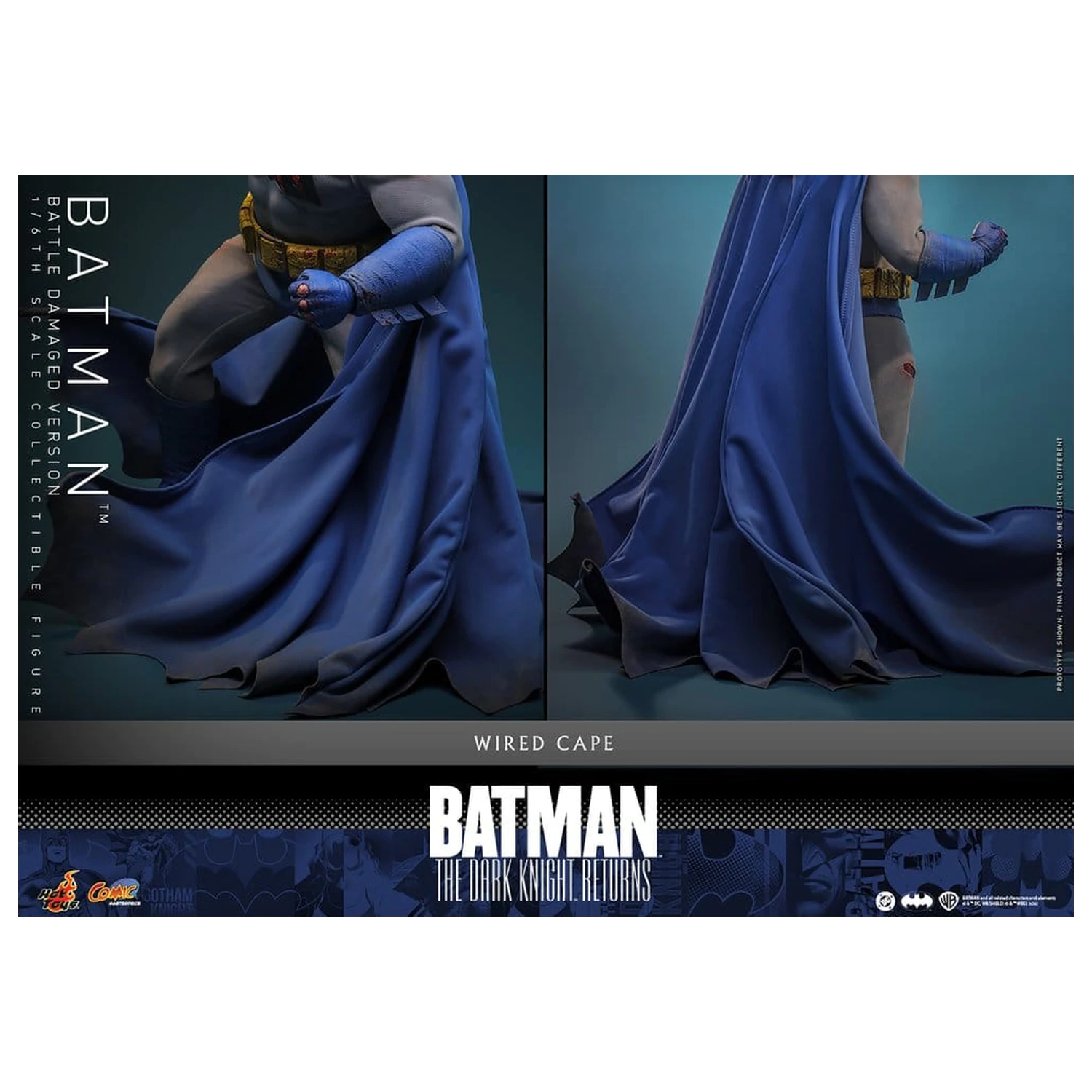 Batman: The Dark Knight Returns Comic Masterpiece akcijska figura 1/6 Batman (različica s poškodbami od bitke) 32 cm fotografija izdelka