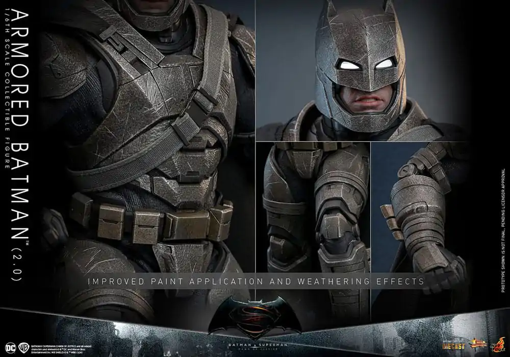 Batman v Superman: Dawn of Justice Movie Masterpiece akcijska figura 1/6 Oklepni Batman 2.0 33 cm fotografija izdelka