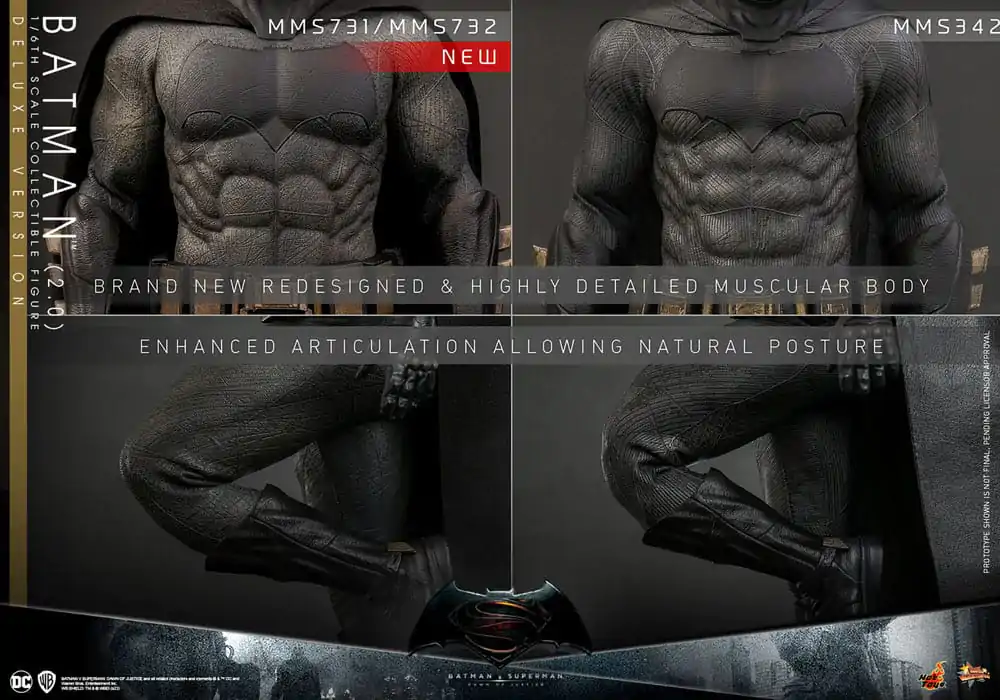 Batman v Superman: Dawn of Justice filmska mojstrovina akcijska figura 1/6 Batman 2.0 (Deluxe različica) 32 cm fotografija izdelka