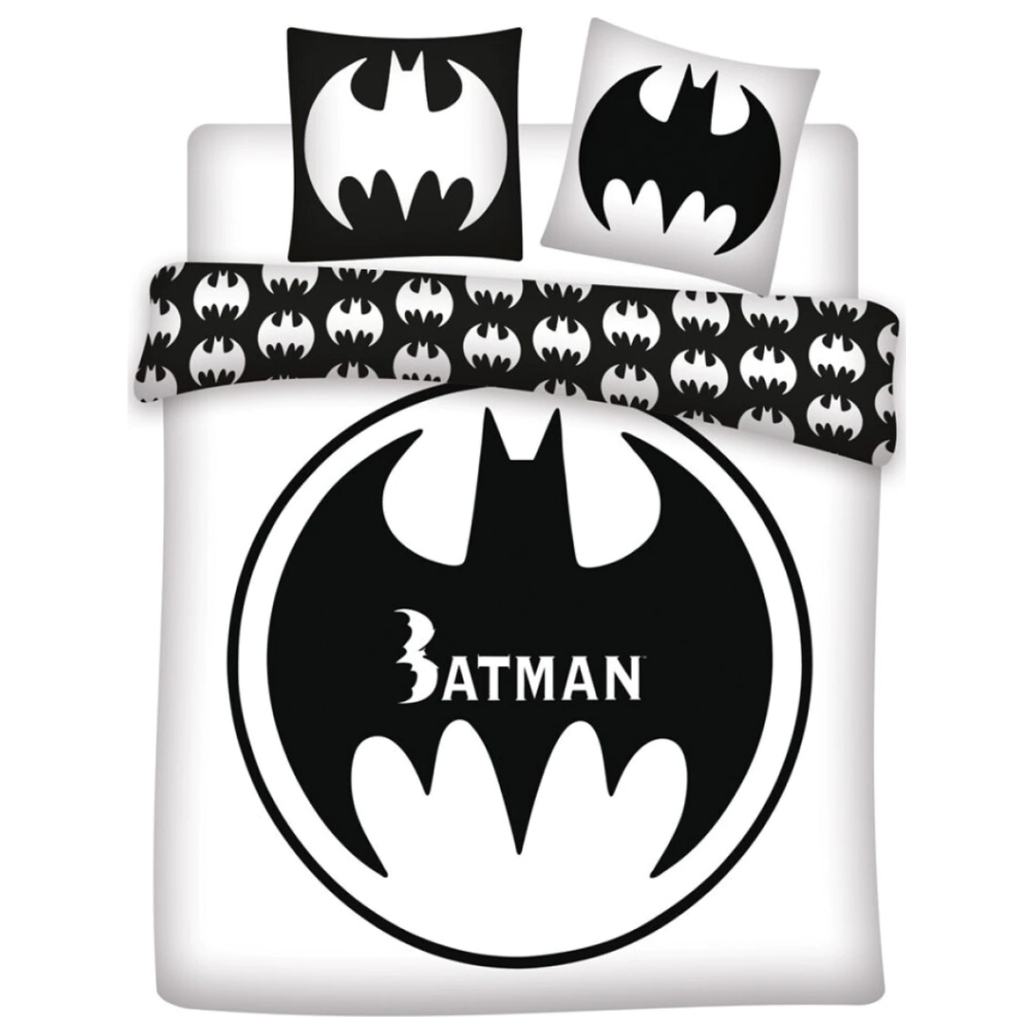 Batman belo dvojno, dvoposteljno prevleka za odejo fotografija izdelka