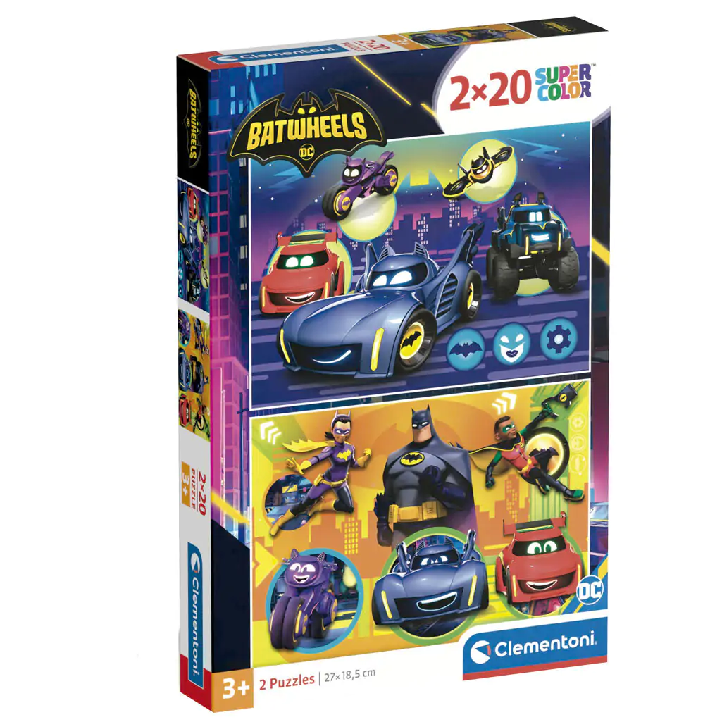 DC Comics Batwheels puzzle 2x60 kosov fotografija izdelka