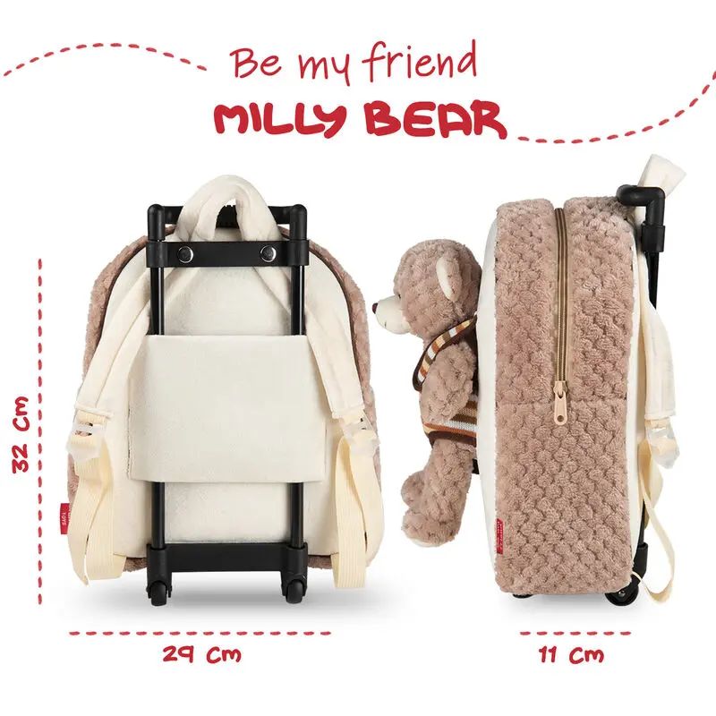 Bear Milly voziček s plišasto igračo 38 cm fotografija izdelka