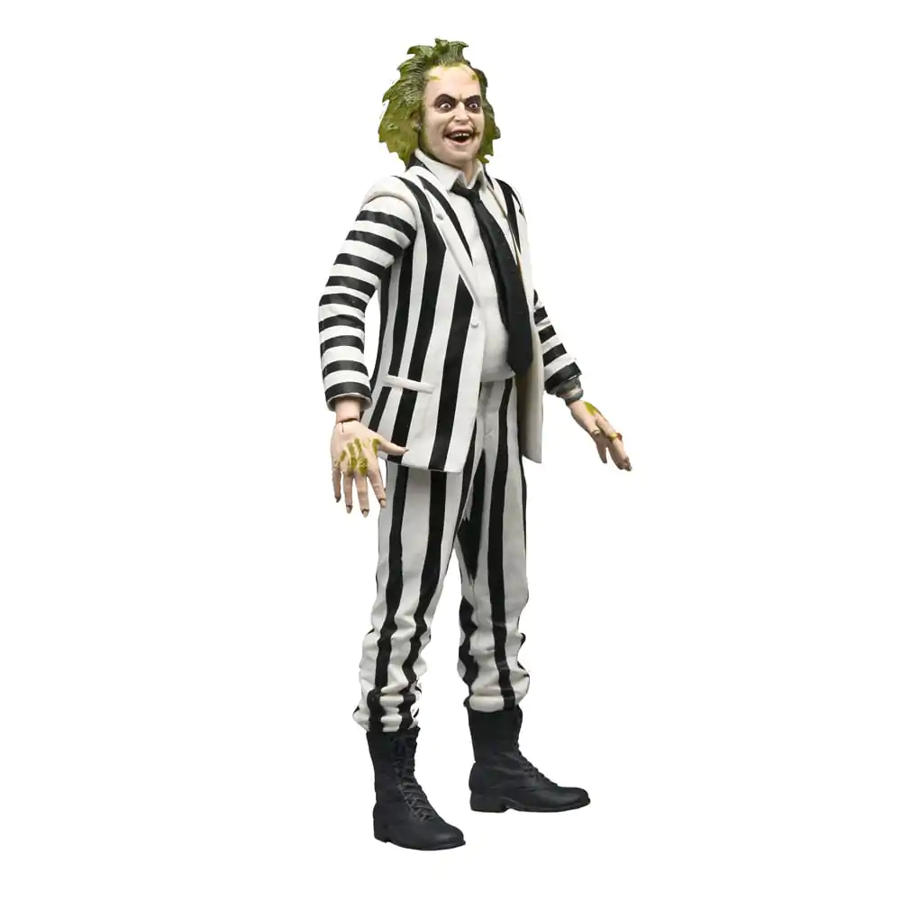 Beetlejuice 1988 Akcijska figura Beetlejuice Black and White Striped Suit 18 cm fotografija izdelka