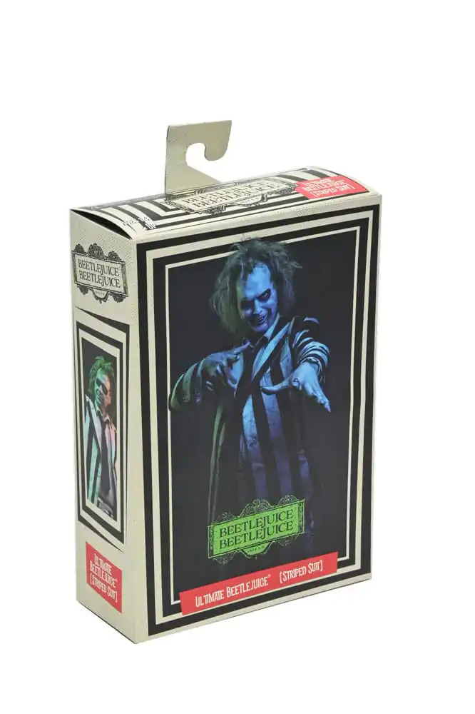 Beetlejuice Beetlejuice Akcijska figura 7 Scale Ultimate Striped Suit Beetlejuice 18 cm fotografija izdelka