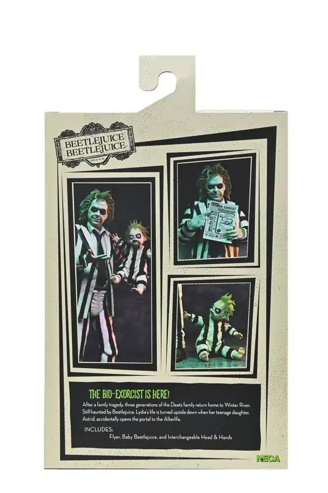 Beetlejuice Beetlejuice Akcijska figura 7 Scale Ultimate Striped Suit Beetlejuice 18 cm fotografija izdelka