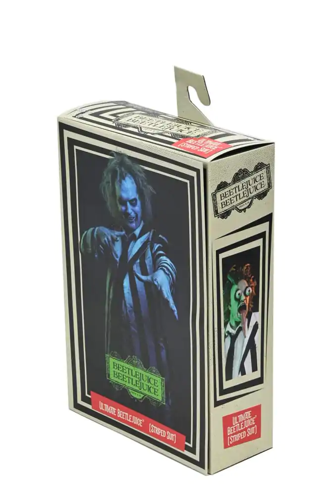 Beetlejuice Beetlejuice Akcijska figura 7 Scale Ultimate Striped Suit Beetlejuice 18 cm fotografija izdelka