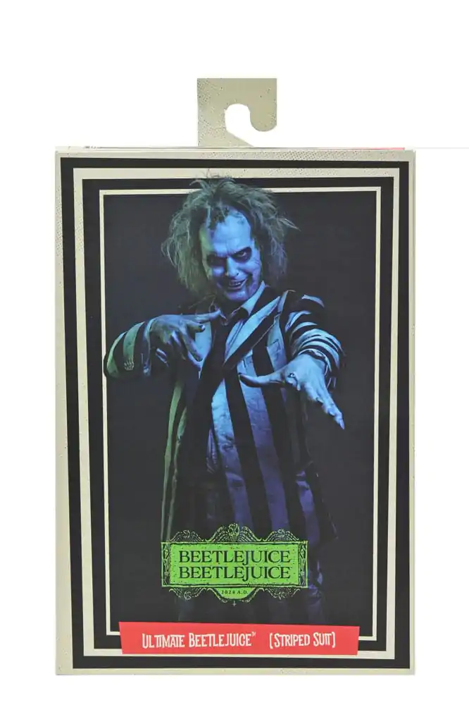 Beetlejuice Beetlejuice Akcijska figura 7 Scale Ultimate Striped Suit Beetlejuice 18 cm fotografija izdelka