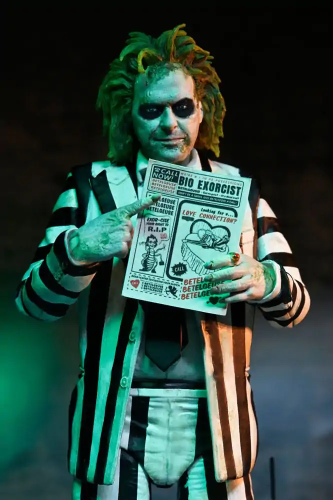 Beetlejuice Beetlejuice Akcijska figura 7 Scale Ultimate Striped Suit Beetlejuice 18 cm fotografija izdelka