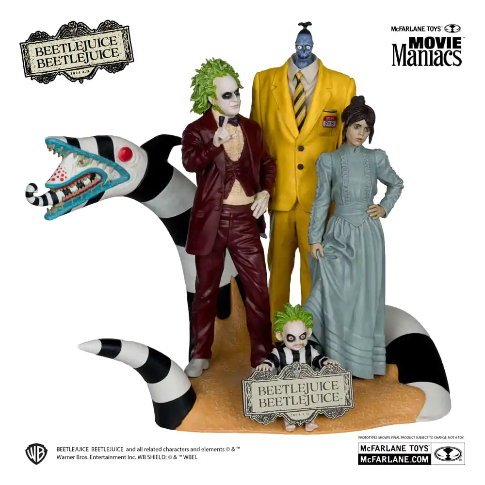 Beetlejuice Beetlejuice Movie Maniacs Paket 4 PVC kipcev 15 cm fotografija izdelka
