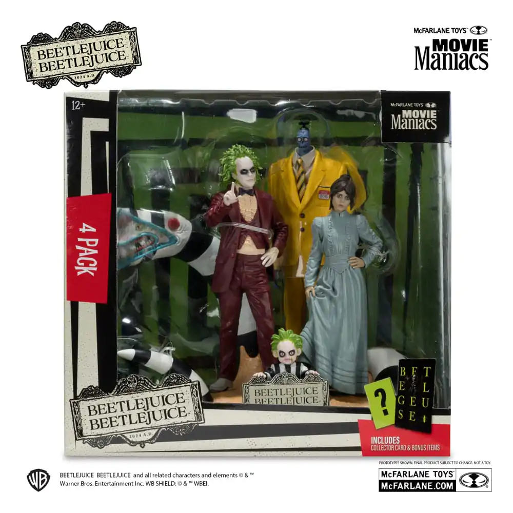 Beetlejuice Beetlejuice Movie Maniacs Paket 4 PVC kipcev 15 cm fotografija izdelka