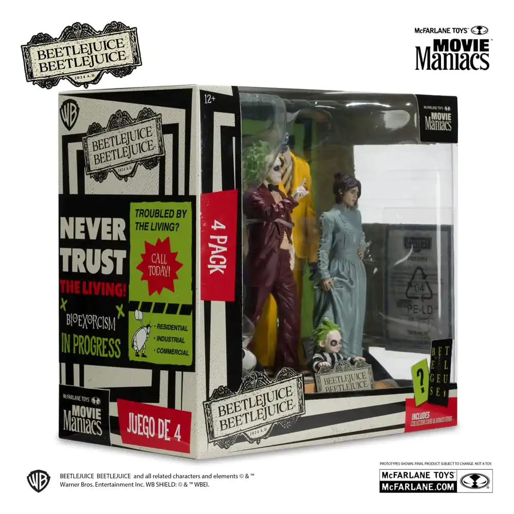 Beetlejuice Beetlejuice Movie Maniacs Paket 4 PVC kipcev 15 cm fotografija izdelka