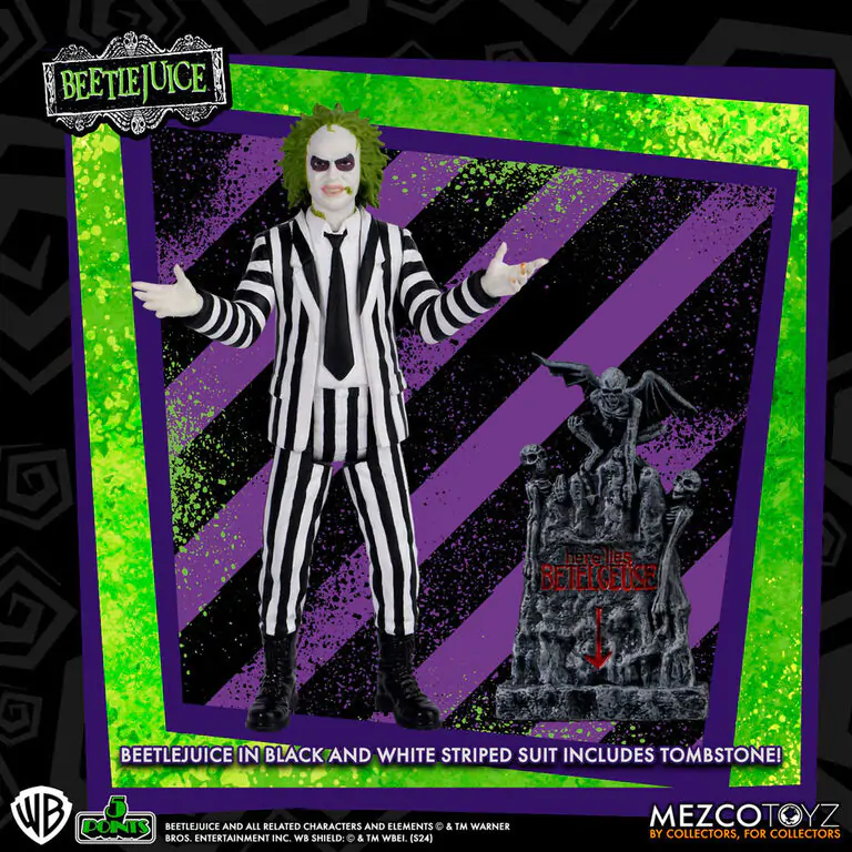 Beetlejuice - Beetlejuice Striped Suite figura 9,5 cm fotografija izdelka