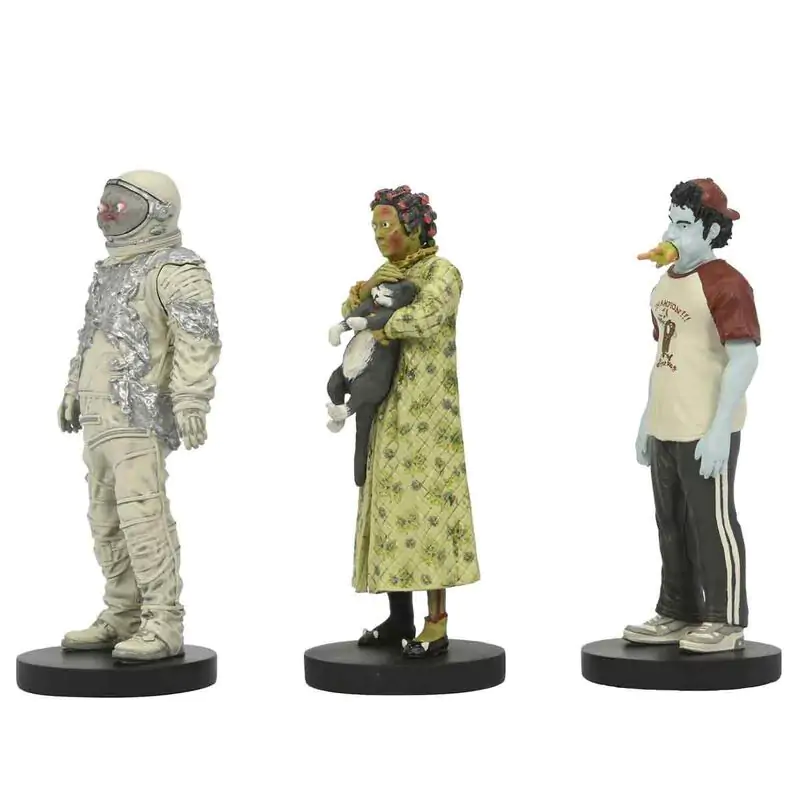 Beetlejuice Beetlejuice Waiting Room Cat Lady, Space Man & Hot Dog Champion paket 3 figure 10 cm fotografija izdelka