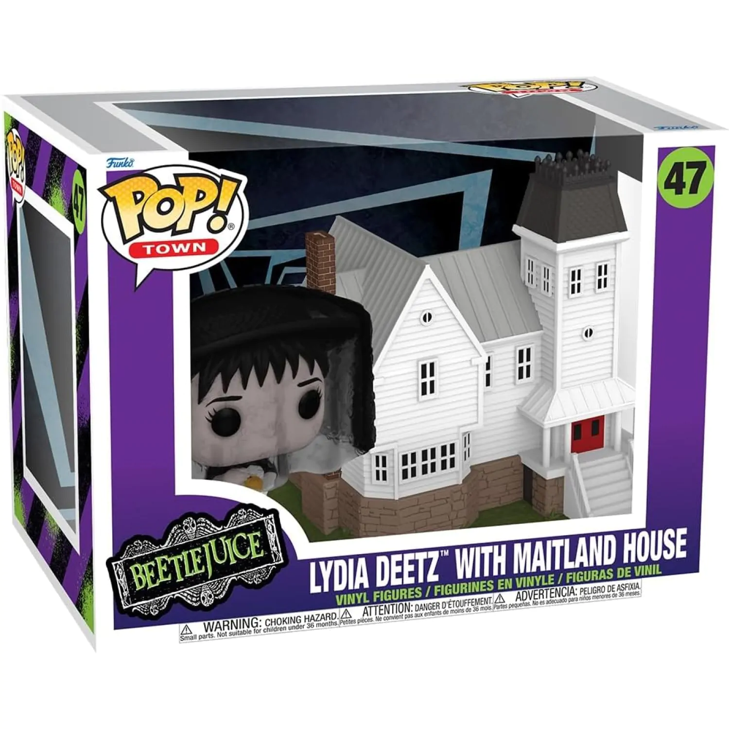 Beetlejuice Funko POP! Town Vinilna figura Lydia Deetz z Maitland House 9 cm fotografija izdelka