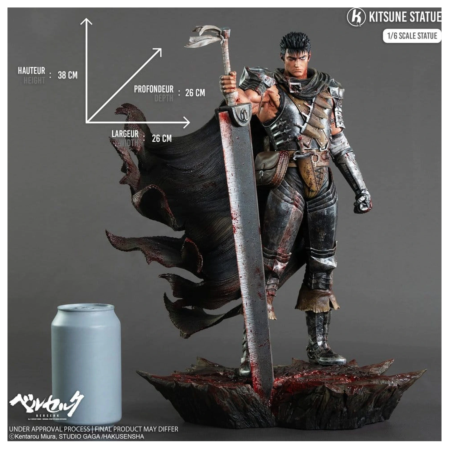 Berserk Kip 1/6 Guts 38 cm fotografija izdelka