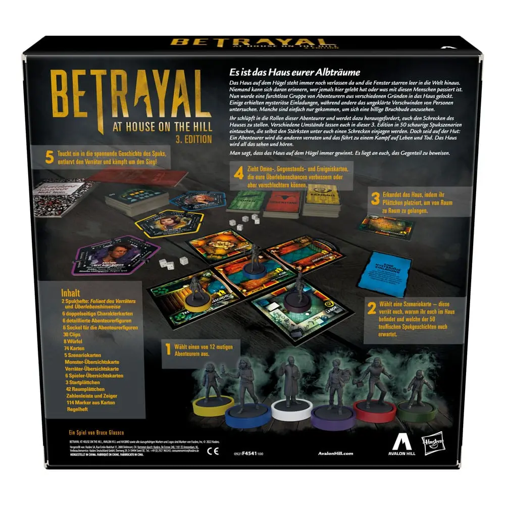 Betrayal at House on the Hill Board Game 3. Edition *German Version* - družabna igra fotografija izdelka