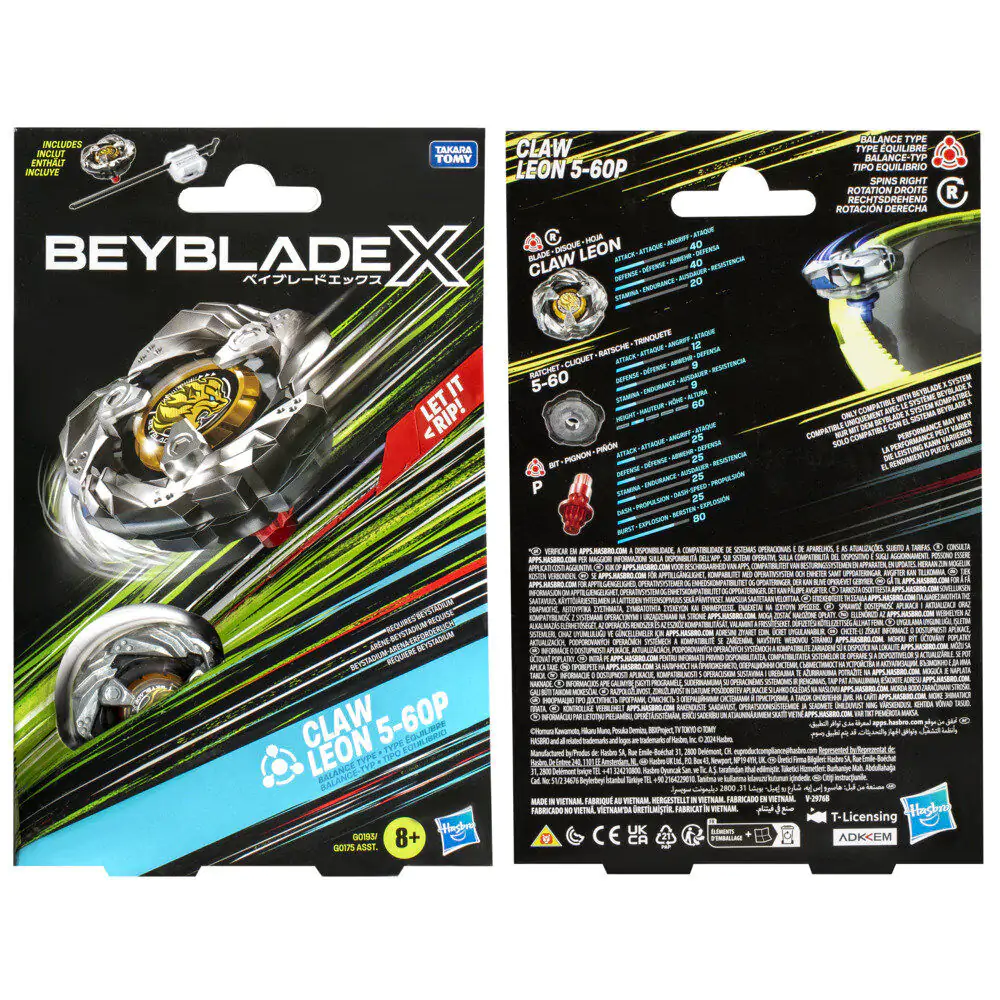 Beyblade X Claw Leon 5-60P začetni komplet igra fotografija izdelka
