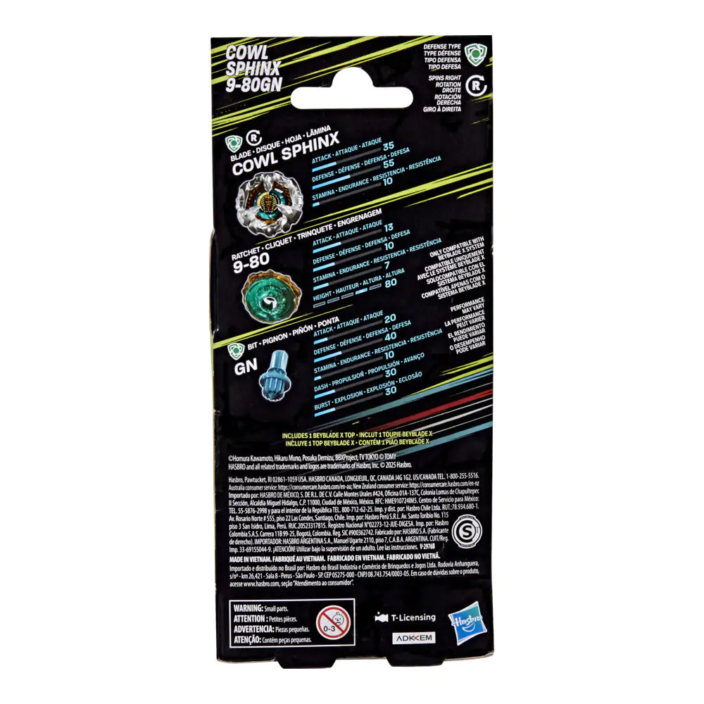Beyblade X  Cowl Sphinx 9-80GN igra fotografija izdelka