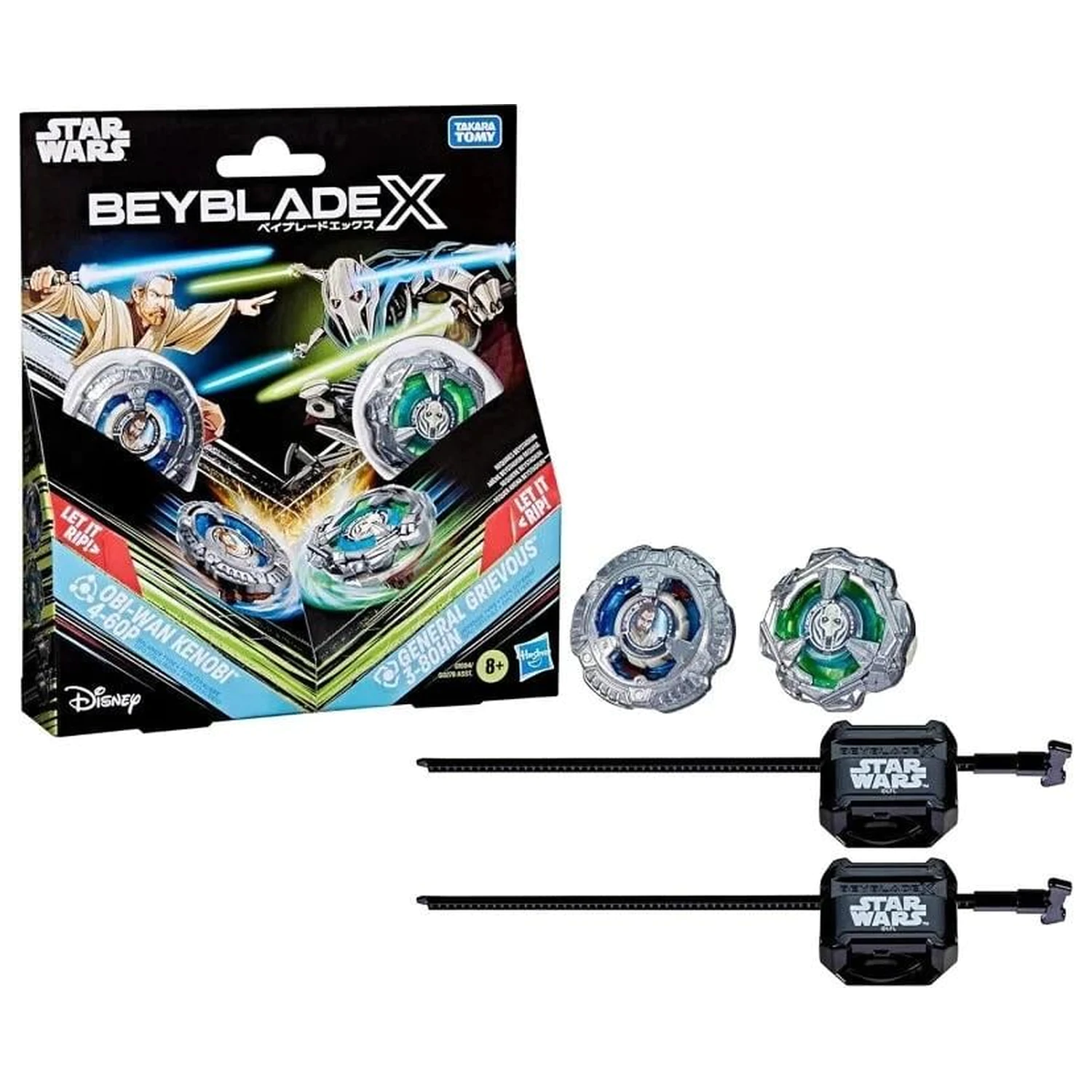 BEYBLADE X Obi-Wan Kenobi 4-60P & General Grievous 3-80HN fotografija izdelka